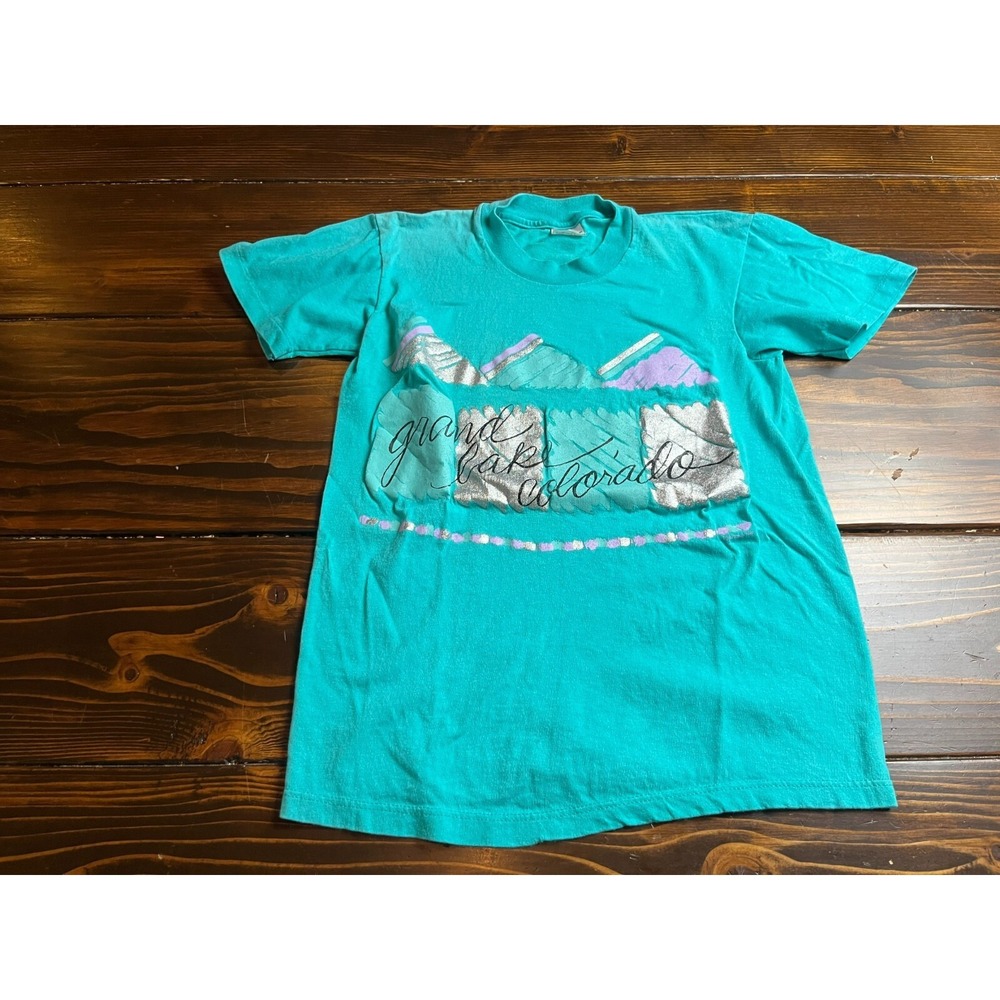 Stedman Shirt, Women's Size Small, Blue, Vintage, Grand Lake, Colorado